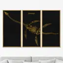 Репродукция картины на холсте из 3-х частей "Plesiosaurus. 1870г" 105x157 см