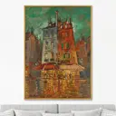 Репродукция картины на холсте "Nachtliches paris. 1886г" 75x105 см