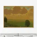 Репродукция картины на холсте "Sunburst over sackingen. 1910г" 75x105 см