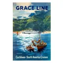 Постер Простопостер "Лодки - линия благодати caribbean south america cruises" 50x40 см в раме