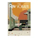 Постер Простопостер "Обложки new yorker – мужчина выходит из метро" 70x50 см в раме