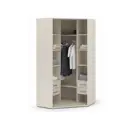 Шкаф угловой Стендмебель 114x114x200 см ЛДСП цвет белый глянец