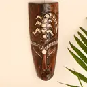 Панно-маска настенная "Абориген и скорпион" 30x10x4 см