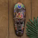 Панно-маска настенная "Соцветие" дерево 30x11x2 см