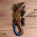 Панно настенное "Геккон цветная абстракция" 30 см