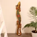 Панно настенное "Геккон цветущий сад" 14x1x100 см