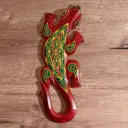 Панно настенное "Геккон оранжевый с орнаментом" 1x11x30 см