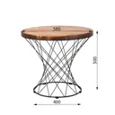 Журнальный столик круглый Ilwi MBL-W-TL-V-1-M/1/3, 58x58 см бежевый