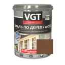Эмаль по дереву и OSB VGT Профи 23174 цвет шоколад 1 кг