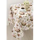 Скатерть на стол Lizzy Home SKATROG150180/виш.цв.белый, прямоугольная, 150x180 см, цвет бело-зеленый