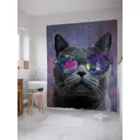 Штора для ванной JoyArty Кот из космоса, 180x200 см