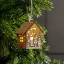 Елочная игрушка Домик с детьми Luazon lighting 6117287 5.5 см х 7 см бежевый