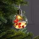 Елочный шар Luazon lighting 4357252 Isnl-071 8 см металл, пластик бесцветный/прозрачный