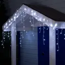 Электрогирлянда универсальная Luazon lighting 3584221 бахрома 4x4 м 180 ламп холодный белый 1 режим работы