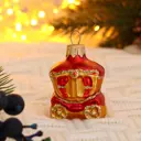 Елочная игрушка Карета Коломеев 2723462 6 см х 5 см красный