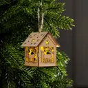 Елочная игрушка Домик с оленем Luazon lighting 6117275 6 см х 6.5 см бежевый