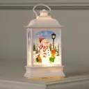 Светящаяся электрическая фигура Фонарь со снеговиком для дома Luazon lighting 1 ламп h 13 см белый