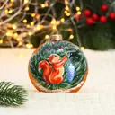 Елочный шар Винтажный шар 7077113 Затейница 10 см стекло разноцветный