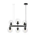 Светильник подвесной LUMINA DECO LDP 6034-6 RND BK Ceredo 6 ламп 72 м² цвет черный