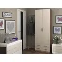 Шкаф Стендмебель 80x220x50 см ЛДСП цвет ясень шимо