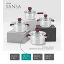 Кастрюля 2.3 л Relice Rl-1001 с крышкой сталь цвет сатинированный
