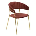 Стул Bradex Turin 50x78x56 см велюр цвет терракотовый
