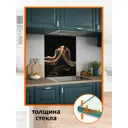 Защитный экран Borntoprint Дымка 60x75x0.4 см закаленное стекло цвет прозрачный