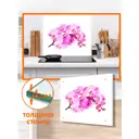 Защитный экран Borntoprint Орхидея 50x50x0.4 см закаленное стекло цвет прозрачный
