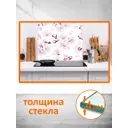 Защитный экран Borntoprint Цветы вишни 60x60x0.4 см закаленное стекло цвет прозрачный