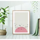 Постер 28 картин Абстракция в японском стиле закат 50x40 см, в подарочном тубусе без рамы