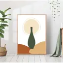 Постер 28 картин "Абстракция ваза на песке" 50x40 см, в подарочном тубусе без рамы