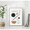 Постер 28 картин "Абстракция геометрические фигуры" 50x40 см, в подарочном тубусе без рамы