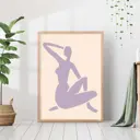 Постер 28 картин "Абстракция девушка силуэт" 50x40 см, в подарочном тубусе без рамы