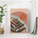 Постер 28 картин Абстрактный пейзаж. радуга солнце 70x50 см, в подарочном тубусе без рамы