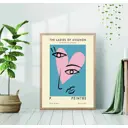 Постер 28 картин "Абстракция сердце и лицо" 70x50 см, в подарочном тубусе без рамы