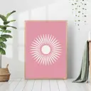 Постер 28 картин "Абстракция солнце" 70x50 см, в подарочном тубусе без рамы