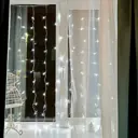 Электрогирлянда комнатная Neon-night занавес 1.5х1.5м 144 ламп холодный белый свет 8 режимов работы