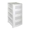 Комод Violet Плетенка 40x94x46 см 4 ящика пластик цвет белый