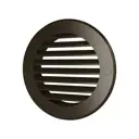 Решётка вентиляционная наружная круглая ERA Street Line с фланцем D125 ASA пластик цвет коричневый