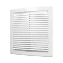 Решётка вентиляционная ERA 250x250 цилиндрическая неразъемная с сеткой ABS пластик цвет белый