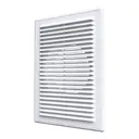 Решётка вентиляционная ERA 183x253(h) с рамкой и фланцем D125 ABS пластик цвет белый