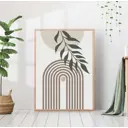 Постер 28 картин Абстракция линейная арка Солнце стебель 50x40 см в подарочном тубусе без рамы