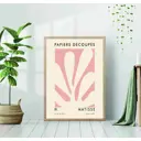 Постер 28 картин "Анри матисс абстракция рисунок розовый с белым" 50x40 см, в подарочном тубусе без рамы