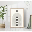 Постер 28 картин Абстракция черно-белая линейный рисунок. минимализм. линии черные точки 70x50 см, в подарочном тубусе без рамы