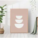 Постер 28 картин Абстракция 3 белых чаши 70x50 см, в подарочном тубусе без рамы