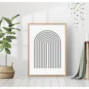 Постер 28 картин Абстракция арка линиями 70x50 см, в подарочном тубусе без рамы