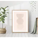 Постер 28 картин Абстракция круги на бежевом фоне 70x50 см, в подарочном тубусе без рамы