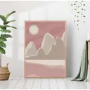 Постер 28 картин Абстракция пейзаж. скалистый берег 70x50 см, в подарочном тубусе без рамы