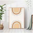 Постер 28 картин Абстракция солнышко для детской 70x50 см, в подарочном тубусе без рамы