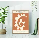 Постер 28 картин "Анри матисс абстракция рисунок на коричневом фоне" 70x50 см, в подарочном тубусе без рамы